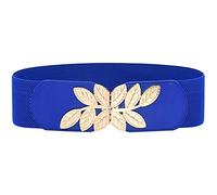 Doneboo Women's Stretchy Belt for Dresses Jumpsuit Coat Vintage Elastic Wide Leaf Waist Belt Waistband