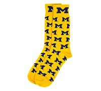 Donegal Bay NCAA Michigan Wolverines Dress Socks, Maize/Blue