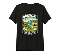 Donegal Ireland Coastal Vintage Landscape Graphic Premium T-Shirt