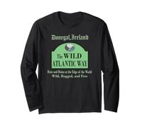 Donegal Ireland Pub Sign Design Wild Altlantic Way Souvenir Long Sleeve T-Shirt