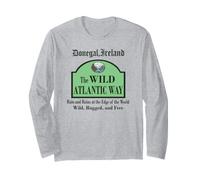 Donegal Ireland Pub Sign Design Wild Atlantic Way Souvenir Long Sleeve T-Shirt