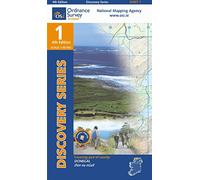 Donegal (North West) Discovery Map 1 ~ With free distance ruler