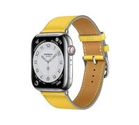 DONEGANI LB1 for Apple Watch Strap Ultra 2 Se 10 40mm 44mm 46mm 42mm 45mm 41mm 38mm 49mm Series 10 9 8 7 6 5 4 3 Band Women Men Leather Lemon Yellow