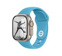 DONEGANI SB for Apple Watch Strap Ultra 2 Se 10 40mm 44mm 46mm 42mm 45mm 41mm 38mm 49mm Series 10 9 8 7 6 5 4 3 Band Women Men Sport Silicone Cristal Seas Blue