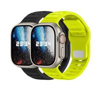 DONEGANI Ultra for Apple Watch Se Ultra 2 40mm 44mm 46mm 42mm 45mm 41mm 38mm 49mm Series 10 9 8 7 6 5 4 3 Women Men Sport Band, Black | Neon Yellow, 49mm, 46mm, 45mm, 44mm, (42mm S3/2/1), Modern