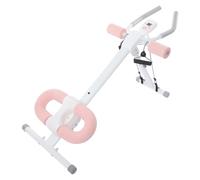 Donened - Ab Machine, Height Abs Workout Equipment, Foldable Ab Trainer Machine with LCD, for Abs Workout at Home Gym, 114 x 50.5 x 54-70 cm (Pink)
