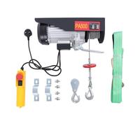 Donened - Electric Hoist Lift, 500kg/1102.31lbs Electric Pulley System, 220V Electric Winch with Remote Control &18m Steel Wire, Overhead Lifting, for Factories, Workshops (500kg Black)