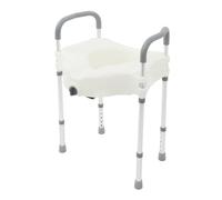 Donened - Raised Toilet Seat with Handles, Toilet Seat Riser for Seniors, Adjustable Height, for Elderly, Pregnant, Disabled
