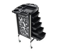 Donened - Salon Trolley, 5 Tier Hairdressing Trolley, with Drawer and Wheels, for Salon Hairdressing Tools