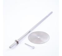 Doner Kebab Grill Skewer Archway Machine Stainless Steel Shawarma Spit Rod 80cm with 20cm Disc and Holding Pin