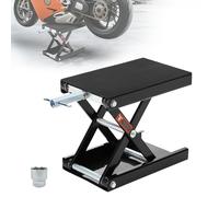 Donext Motorcycle Lift Scissor Jack, 1200 LB Capacity Wide Deck Hoist Stand Maintenance Bikes ATVs Garage Repair Center Stand Lift Jack, Black