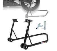 Donext Motorcycle Stand 850LB Adjustable Sport Bike Rear Wheel Lift Swingarm Paddock Stands Black, 5 Adjustable Heights, U+L