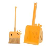 DONFAMDS 1 Set Giraffe Shaped Broom and Dustpan Educational Pretend Play Housekeeping for Promotes Coordination and Cleaning Habits and School Fun Mini Cleaning Tools