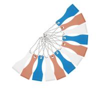 DONFAMDS 12Pcs Lottery Ticket Scraping Tools with Chain DIY Keyring for Effortless Scratch Offs Premium Plastic Scratch Tool for Tickets and Labels