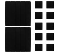 DONFAMDS 12pcs Polyester Acoustic Soundproof Panels with Self-adhesive Backing Vertical Stripe Design Noise Reduction Tiles for Recording Studios Offices Theaters Professional Sound