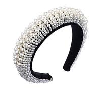 DONFAMDS 1pc Pearl Headband Wide Thickened Baroque Style Hair Hoop for Women and Unique Hair Accessories for Various Dress Ups Durable and Attractive Design