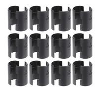 DONFAMDS 24pcs Metal Wire Shelf Lock Clips 1.5 Inch Post Shelving Sleeves Black Split Sleeves for Wire Rack Support in Garage and Home Storage