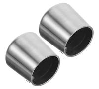 DONFAMDS 2pcs 16mm Stainless Steel Handrail End Caps Round Pipe Tubing, Brushed Finish Stair Railing Fittings, Grab Bar Protective Covers for Furniture Legs and Tubing Plugs