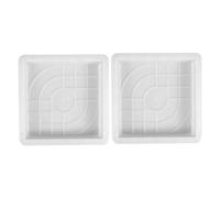 DONFAMDS 2pcs Concrete Paver Molds Plastic Floor Tile Mold for Crafting Patios and Courtyards White for Residential and Commercial Developments DIY Enthusiasts