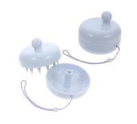 DONFAMDS 2pcs Detachable Silicone Hair Scrub Brush for Scalp Exfoliation Durable Massage Tool for Hair Care Growth Easy Clean Scalp Massager with Cover Hanging Strap