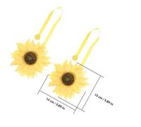 DONFAMDS 2Pcs Magnetic Sunflower Curtain Tiebacks Buckles No Drilling Needed Window Curtain Holders for Thin Sheer Drapes Strong Clamp Decorative Tie Backs for Living and Hotel