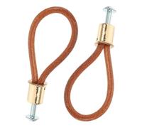 DONFAMDS 2pcs Modern Rustic Leather Rope Pull Handles for Drawers and Wardrobes, Ergonomic Compact Design with Aluminium Alloy Ends, for Furniture and Home Makeover Projects