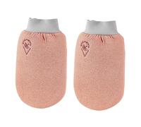 DONFAMDS 2pcs Red Exfoliating Bath Gloves Dual-sided Non-slip Shower Mitts for Full-body Scrubbing and Dead Skin Removal at Home