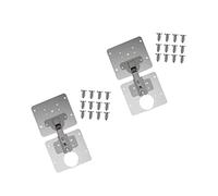 DONFAMDS 2pcs Stainless Steel Mending Plates with Cabinet Hinge Repair Kit Rust Brackets for Furniture Reinforcement Easy Install Flat Joining Plates for Shelves Wardrobes Tables Chairs