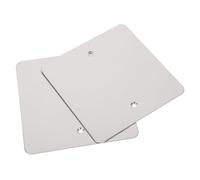 DONFAMDS 2pcs Stainless Steel Outlet Cover Plates Blank Wallplate for Electrical Junction Boxes Ceiling Fan Box Repair and Wall Damage Concealment