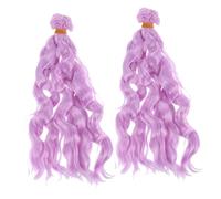 DONFAMDS 2pcs Synthetic Curly Doll Wig Tool Kit for Bjd Craft Projects Hair Material for Unique Doll Styling and Creative Play