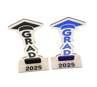 DONFAMDS 2pcs Tabletop Centerpiece Decorative with Solid Wood Base Unique Desktop Sign for Graduation Celebrations and Home Aesthetic