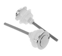 DONFAMDS 2pcs Toilet Flush Tank Push Buttons Single Press 38x46mm Chrome-Plated Round Replacement Button for Traditional Bathroom Water Tank Compatible with Standard Cisterns