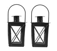 DONFAMDS 2pcs Vintage Iron Candle Holders X-style Black Moroccan Home Decor Decorative Candle Stand for Weddings and Parties Fits Taper for Indoor and Outdoor Use