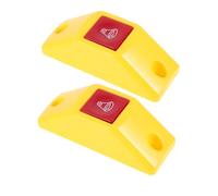 DONFAMDS 2pcs Yellow Plastic Handrail Exit Alert Device Push Buttons for Passenger Reminder on Buses with Easy Installation for Bus Stop Safety