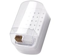 DONFAMDS 30-Slot Nail Drill Bit Storage Box with Cleaning Brush Manicure Polishing Head Organizer for Nail Art Supplies Storage and Cleaning