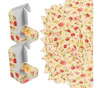 DONFAMDS 30pcs Handmade Soap Boxes Premium Kraft Paper Packaging for Candy Jewelry Birthday Party Favor Square Packing Cases for Home Bakery Dessert Shops