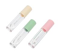 DONFAMDS 3pcs Empty Lip Gloss Bottle for DIY Glitter Lipstick Tube Portable Storage Random Color