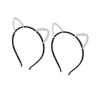 DONFAMDS 3pcs Glitter Cat Ears Headband Metal Rhinestone Halloween Kitten Ears Headband Hair Accessories for Women Girls Party