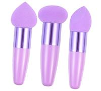 DONFAMDS 3pcs Heart Shaped Beauty Makeup Pens and Portable Wet Dry Makeup Sponges Set with Handheld Cosmetic Tools for Precise Face Application