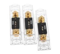 DONFAMDS 3pcs Mini Fuse Holder Block for Car Audio Transparent Fuse Box Suitable for All Vehicle Types Protects against Overload and Circuit Durable and Reliable Safety