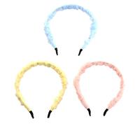 DONFAMDS 3pcs Non-slip Makeup Headband for Women Creative Mesh Hair Accessories with Chic Solid Color Fashionable Hairbands for Daily Wear Parties and Engagements