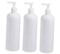 DONFAMDS 3pcs Refillable Plastic Bottle Empty Pump Dispenser Bottle for Shampoo Shower Gel Liquid Type Lotion Dispenser Function for Bathroom Kitchen