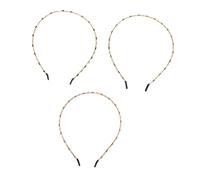 DONFAMDS 3pcs Rhinestone Headbands Double Elegant Hairbands for Women and Comfortable Fit Crystal Simulation for Bridal Birthday Holiday Homecoming Accessories