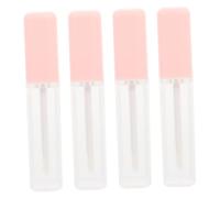 DONFAMDS 4 Pcs 6ml Matte Square Lip Tube Set Plastic Lip Balm Containers Empty Cosmetic Subpackaging Bottles with Lid for Travel Diy Makeup