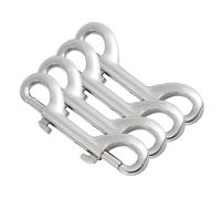 DONFAMDS 4 Pcs Heavy Duty Double Ended Trigger Snap Hooks Sturdy Long Clips with Spring Loaded Operation Lightweight Portable Buckle Clips for Outdoor Camping Gardening and Everyday Use