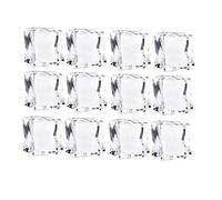 DONFAMDS 48 Pcs Transparent Acrylic Fake Ice Cubes Reusable Simulation Blocks Photography Props Vase Fillers for Home Bar Wedding Party Decoration