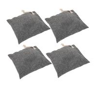 DONFAMDS 4PCS Bamboo Charcoal Odor Absorber Bags Natural Activated Charcoal Freshener for Closets Shoe Cabinets Rooms Moisture Absorber Durable Reusable Deodorizer