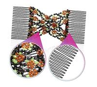 DONFAMDS 4pcs Beaded Double Hair Comb Clip for Women Versatile Hair Accessories for All Styles Handmade Design for Outdoor Use Random Style