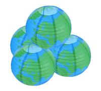 DONFAMDS 4pcs Earth Globe Paper Lanterns Hanging Party Decorations for Classroom Travel Themed Events Earth Day Celebrations Sturdy Paper Ornaments