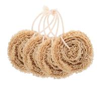 DONFAMDS 4pcs Natural Loofah Dishwashing Sponge Set Multipurpose Loofah Scrubber Made from Brown Material Easy to Store and Gentle on Skin for Kitchen Dish Cleaning